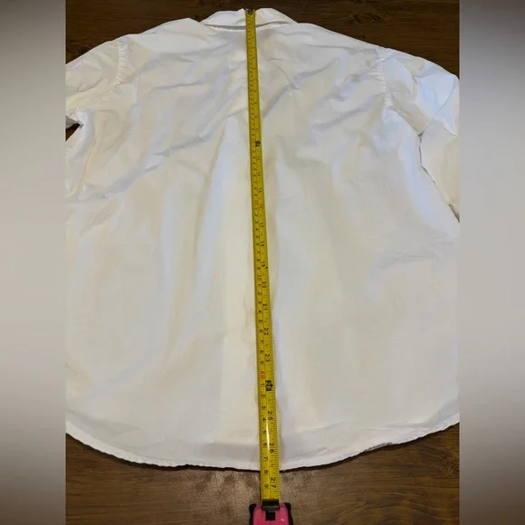 Cabin Creek White Button-Up Shirt, tea party embroidered detail, lace collar - Picture 11 of 13